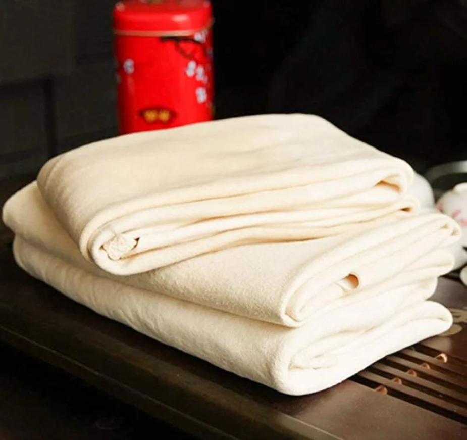 

water absorbing super absorbent pet microfiber cleaning sheep sports cloth chamois real leather suede drying towel for car wash, White