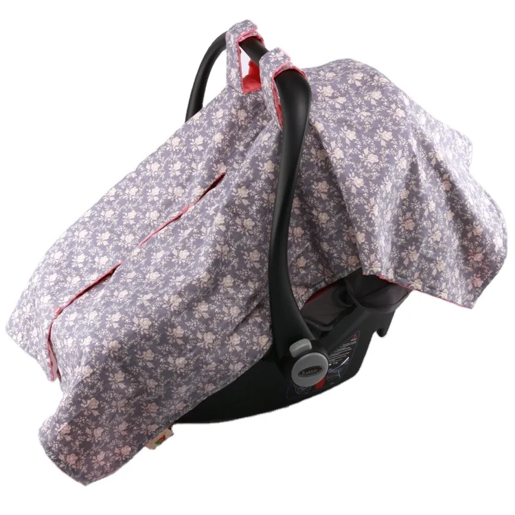 

Super Soft Blooming flower anti-pilling Cotton fabric car seat canopy for girl