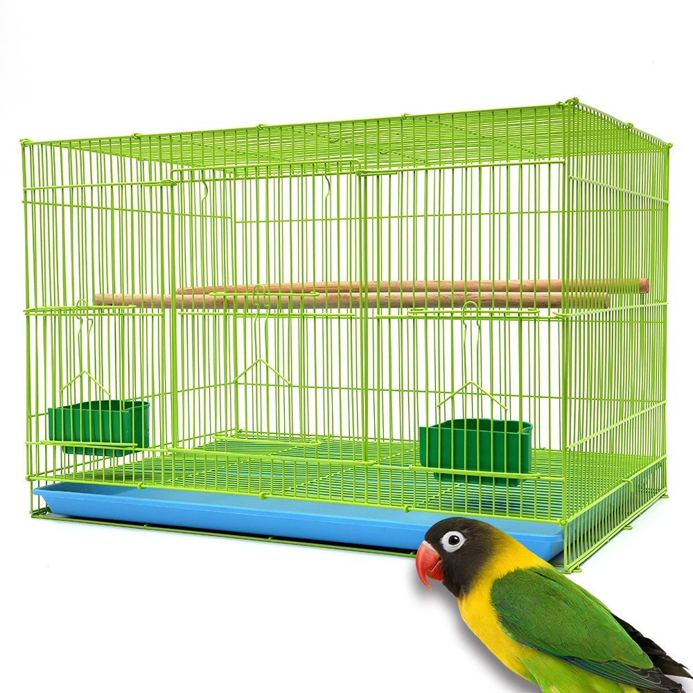 

Metal Folded Portable Decorative Outdoor Bird Cages Love Bird Breeding Cages Multi Function Metal Wire Bird Cages, White/black/green