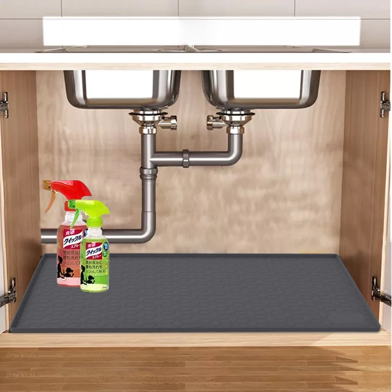 Waterproof Kitchen Sink Mat Drain Hole