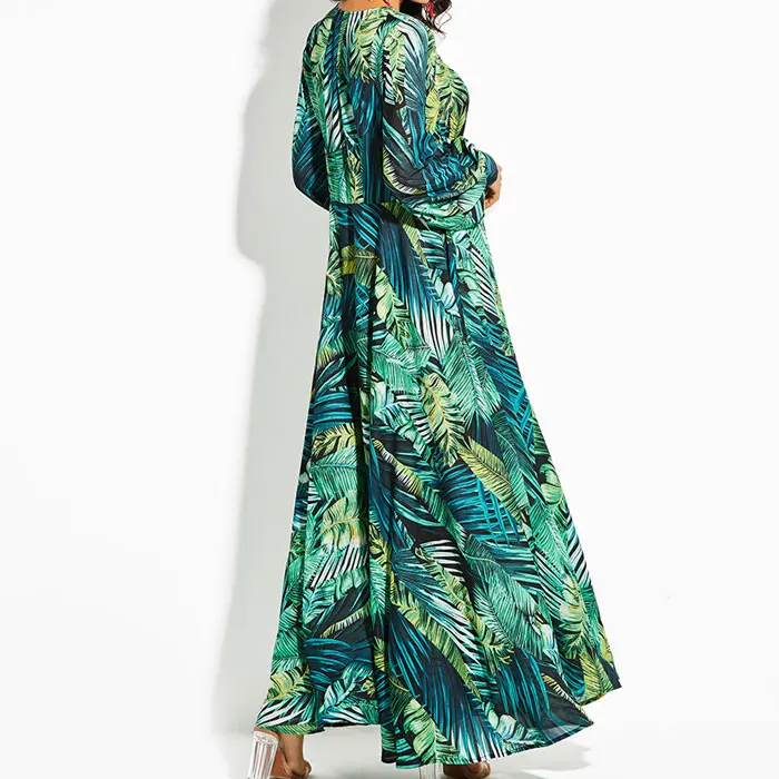 
Fashion Custom Lady Chiffon Ruffle Maxi Dress OEM/ODM Vestidos Women Elegant Summer Casual Dresses 