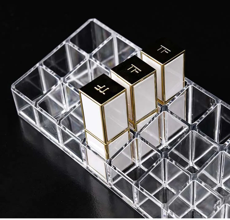 

Wholesale Cosmetic Acrylic High Quality Clear Organizer Lipstick Makeup Storage Box, Transparent