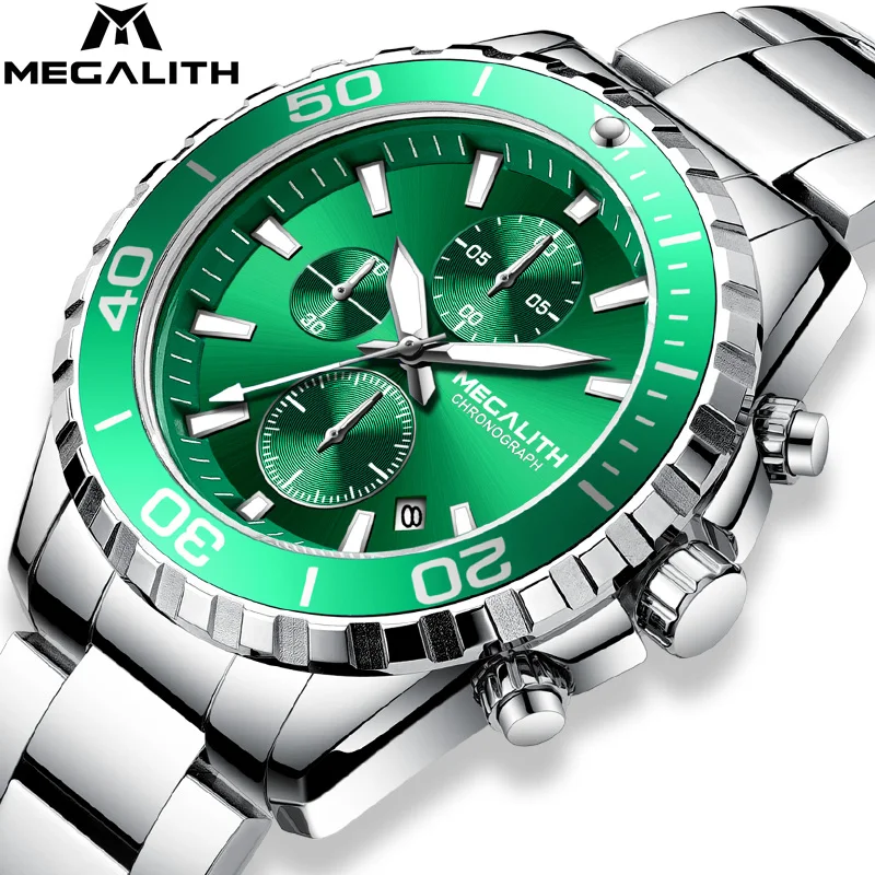 

Reloj Hombre Megalith Chronograph Brand Luxury Date Quartz Wrist Watch Men Waterproof Casual Fashion Quartz Watch
