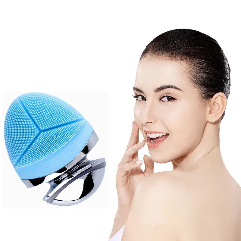

2020 electric massager facial pore cleaner Silicone Facial Cleanser Set