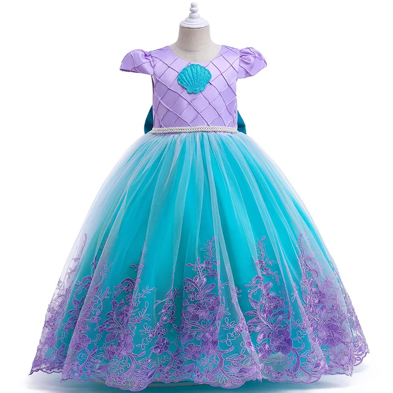 

MQATZ Mermaid Costume Dress Princess Kids Dress Girls Party Dress Cosplay Age 2-10 Years Old