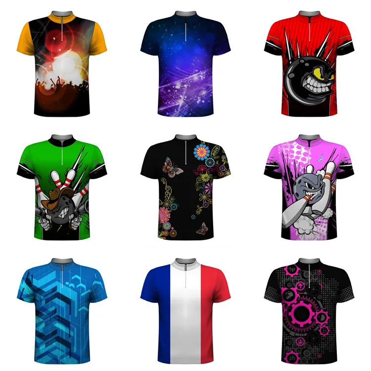 cheap price custom made bowling polo shirts