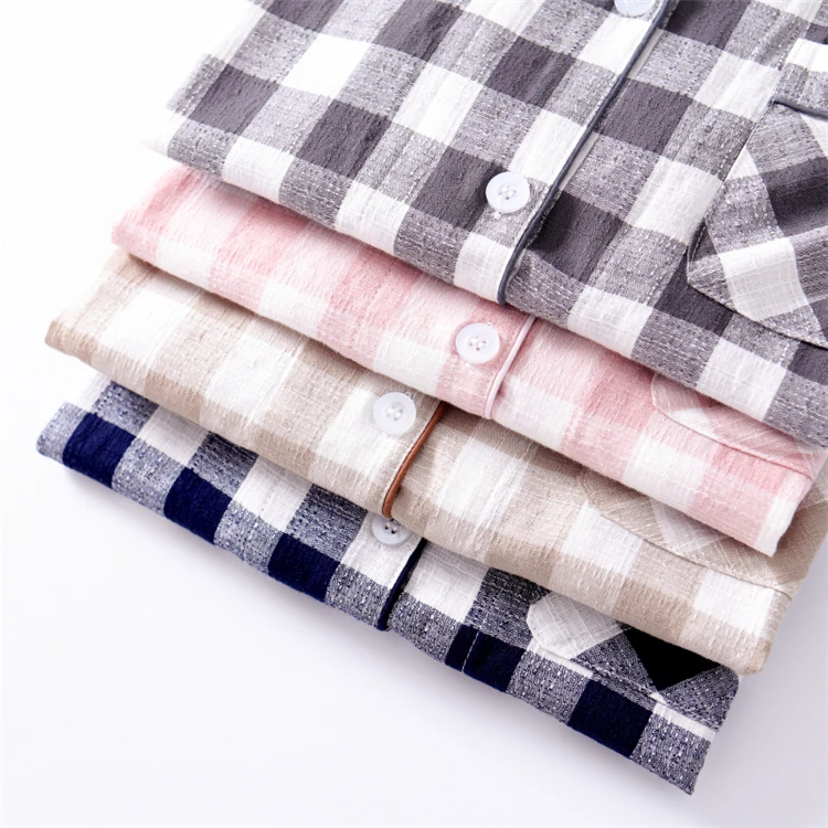 Halloween 2020 latest men clothing wholesale skin friendly plaid long sleeve shirt set pajama men's sleepwear pajamas set