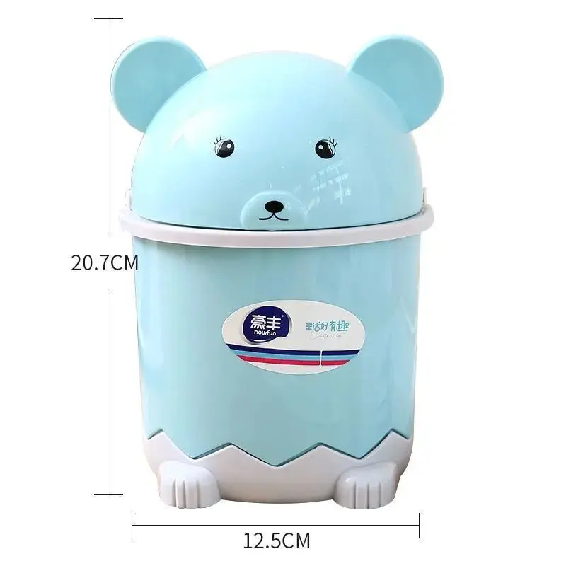 

2020 Factory direct creative cute mini flip trash can, Pink, green, blue