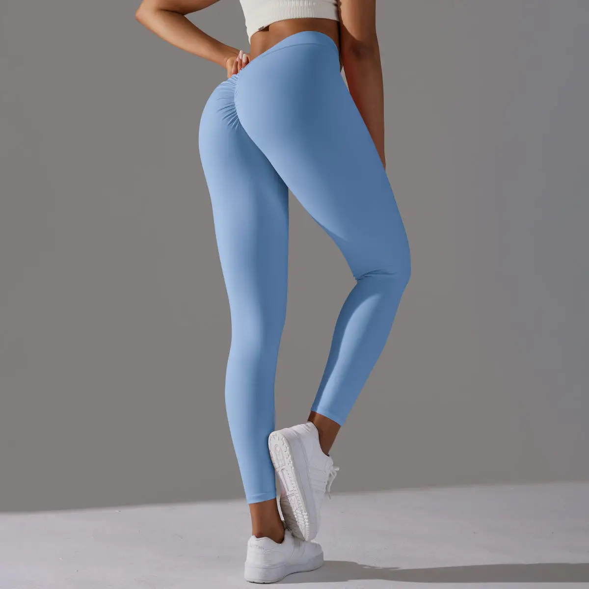 Custom High Waist Women's Breathable Quick Dry Peach Scrunch Booty Workout Yoga Pants Outdoor Running Fitness Sports Leggings