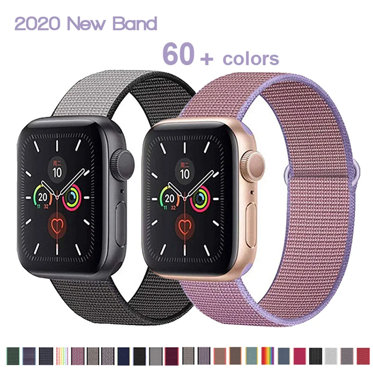 

Custom Designers Smart Wrist Sports Nylon Strap for Apple I Watch Series 5 6 Replacement Bands 44 38 Mm charm Loop Bracelet