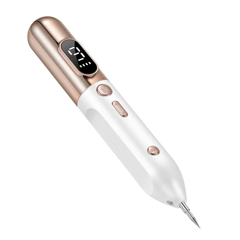 

Beauty Care Tool Sweep Spot Freckle Wart Tattoo 9 Level Speed LED Light Plasma Beauty Skin Dark Spot Remover Mole Removal Pen, Gold