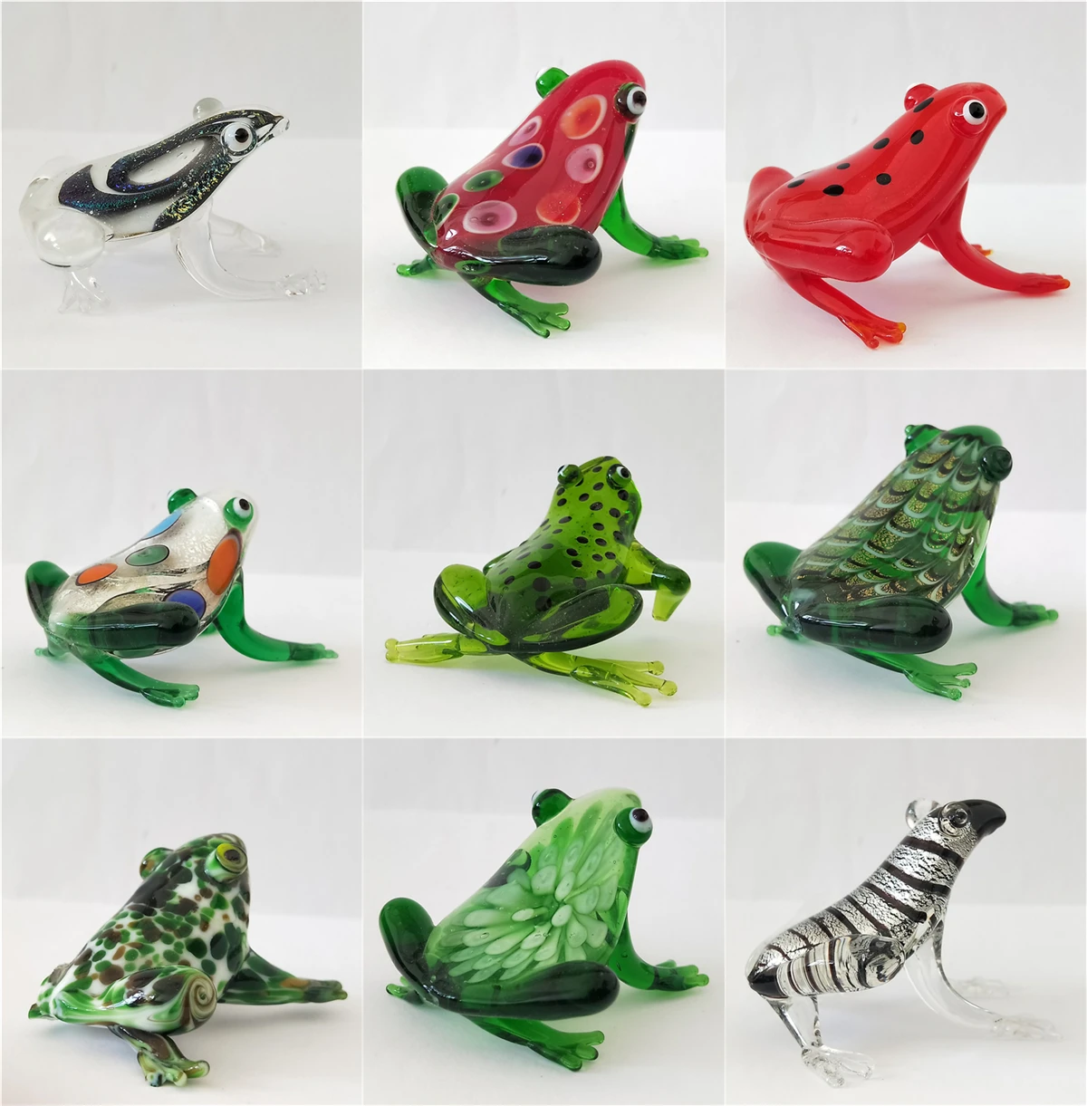 murano glass frog