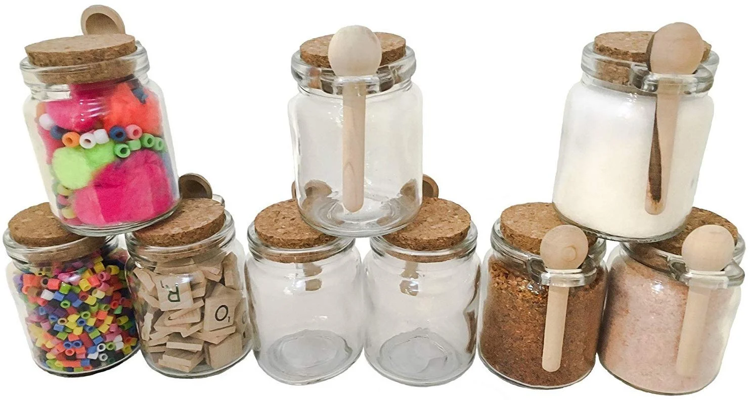 Wholesale 8oz 250ml Reusable Thick Clear Glass Storage Jar Sugar Glass
