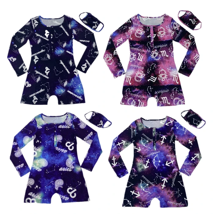 

Hot-selling pajamas zodiac onesi adult onesie long sleeve Constellations Pajamas for women, 12colors