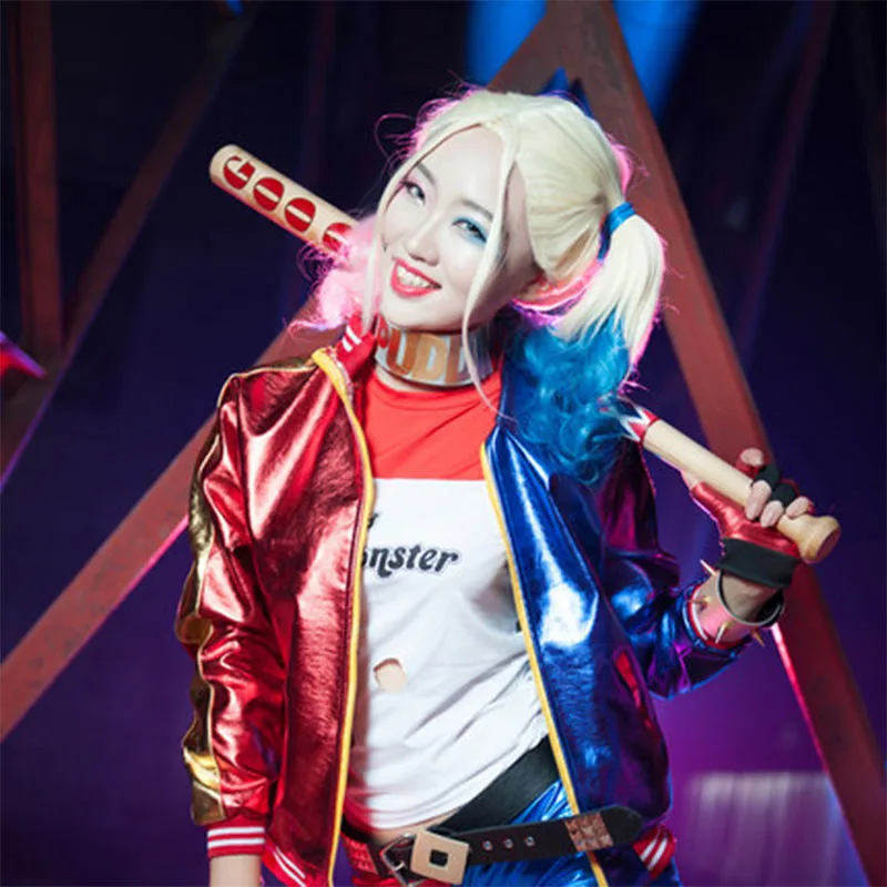 

DC Comics Suicide Squad Harley Quinn cosplay Costume Halloween Cosplay Party, As the photo
