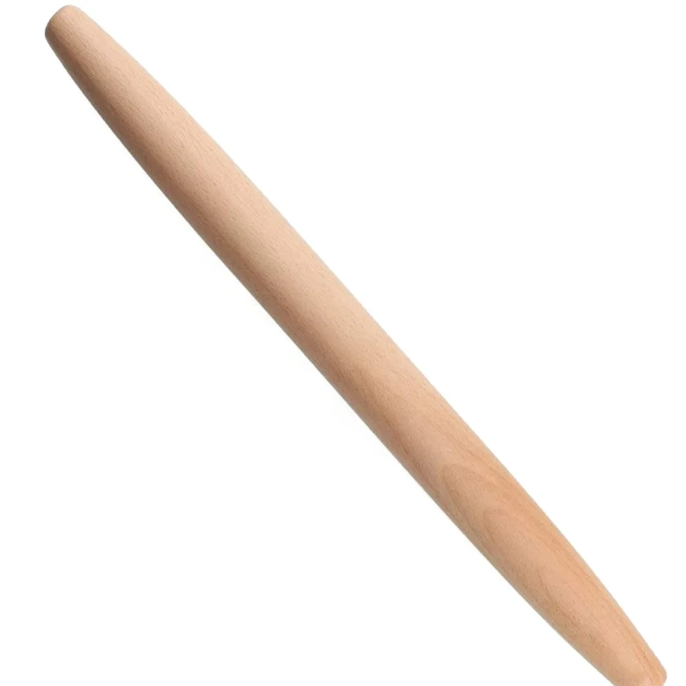 

Beech Wood Rolling Pin for Baking Wooden Pastry Pizza Dough Roller Kitchen Utensil Tool, Natural