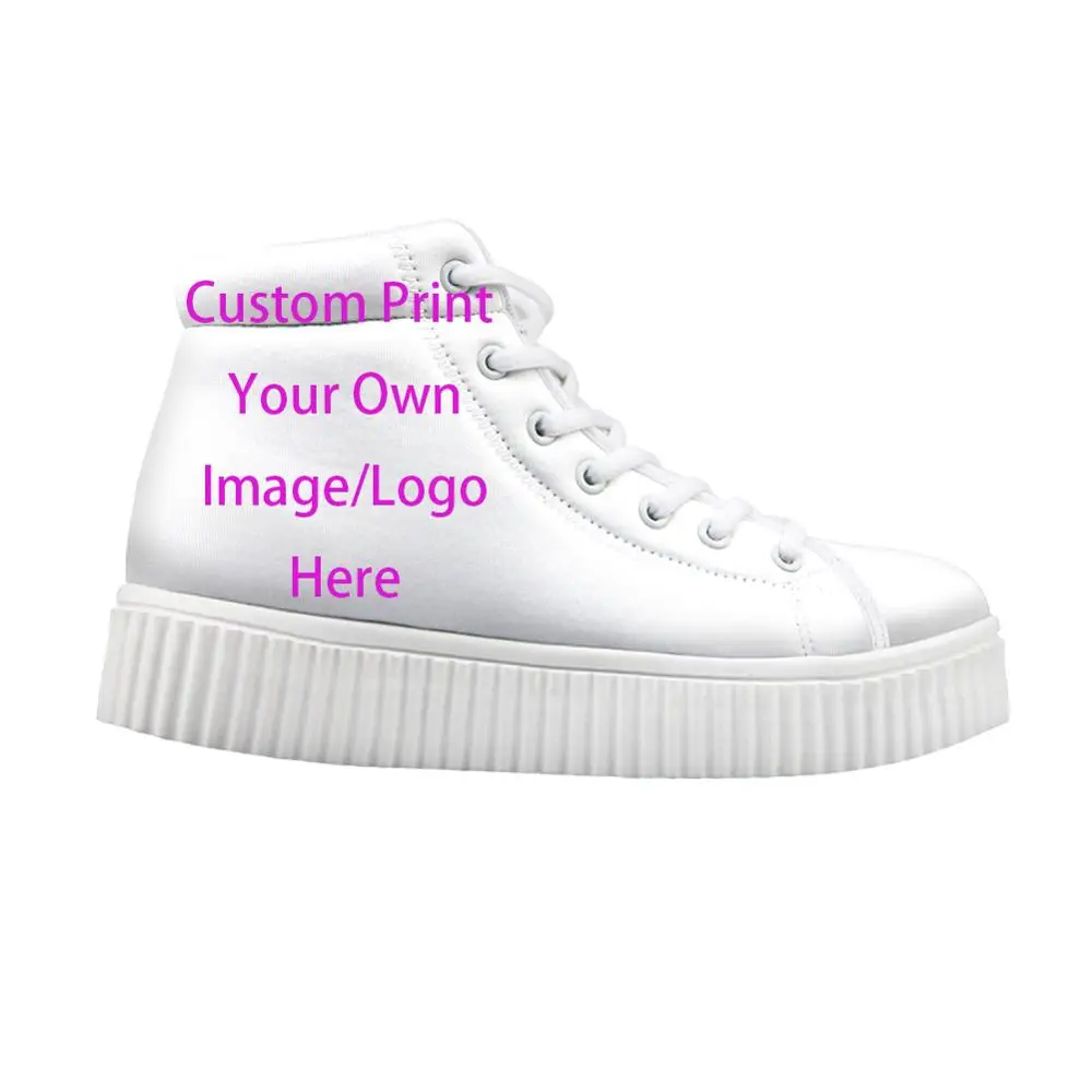 

Custom Print High Top Height Increasing Flat Platform Shoes for Women, Requirement