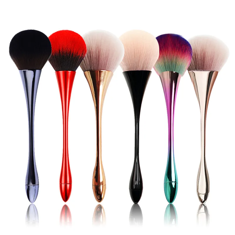 

HZM Factory Wholesale Single Glitter Foundation Brush private Label Sexy Slim Rose Gold Makeup Brush, Customized