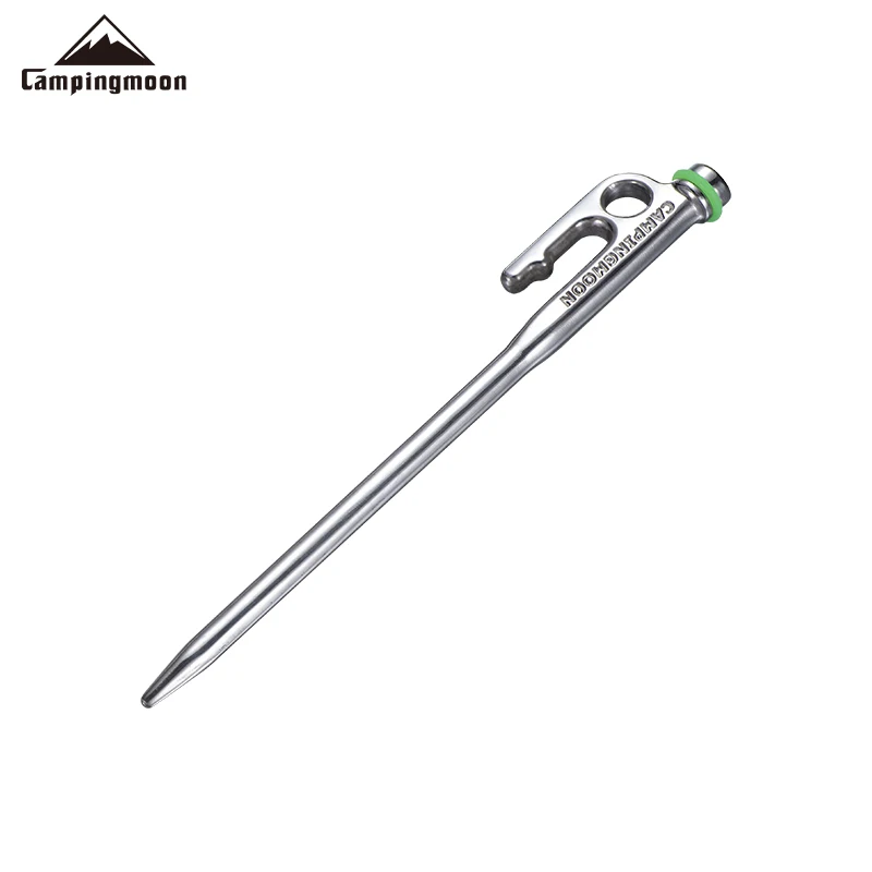 

CAMPINGMOON Outdoor Titanium Tent Accessories Stakes Heavy Duty Camping Titanium Tent Stakes Heavy Duty, As picture