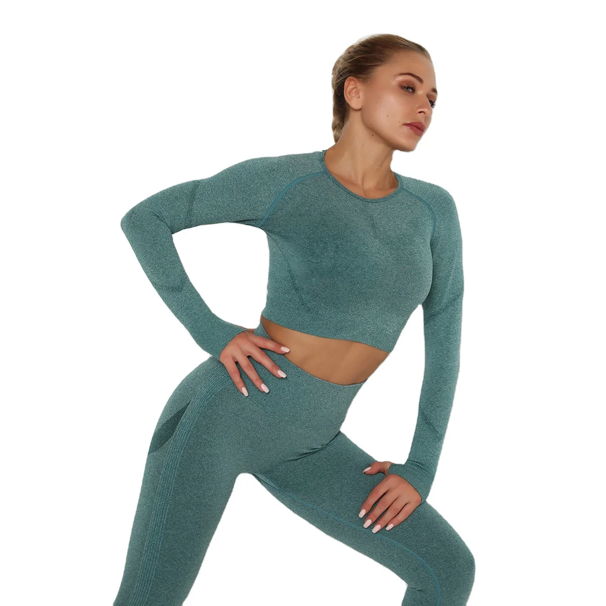 

Women Yoga Leggings Seamless Breathable Yoga Sportswear Sport Suit Gym Wear Set Fitness Yoga Wear