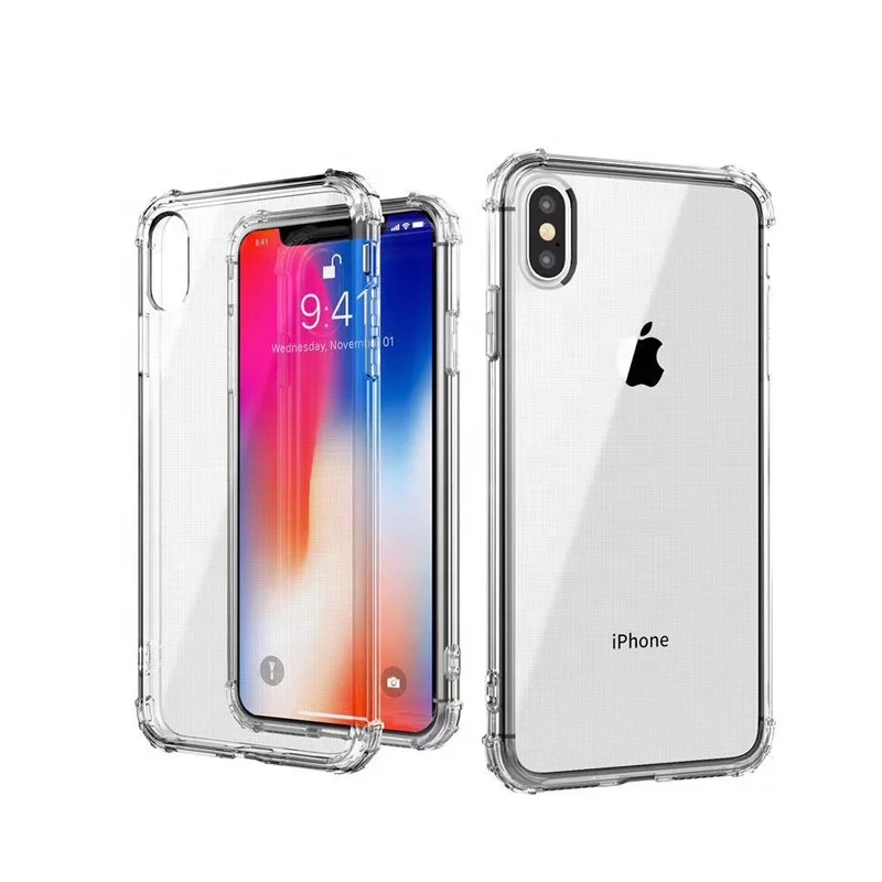 

Strong Shock Resistance Transparent TPU Cell Glitter Phone Case For iPhone X Xr Xs Max