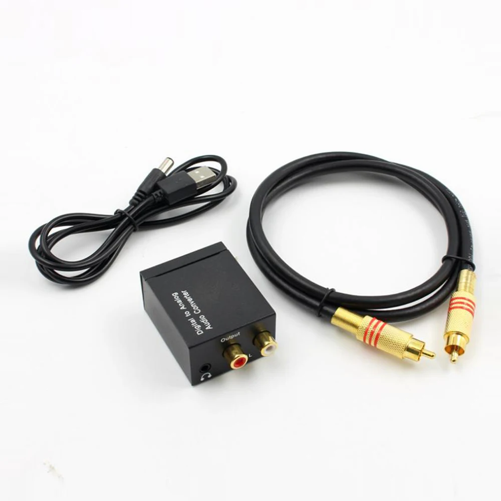 

Digital To Analog Audio Converter Digital Optical Coaxial RCA Toslink Signal to Analog Audio Converter Home Theater For DVD TV