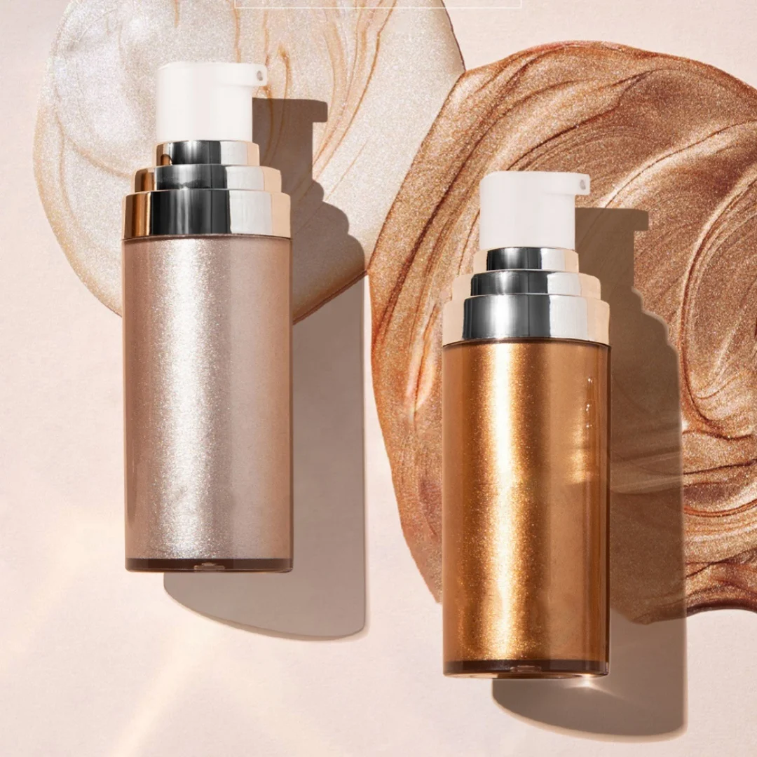 Best Selling Mineral Liquid Shimmer Shine Face and Body Highlighter Full Body Luminizer to Brighten up Your Glitter Look