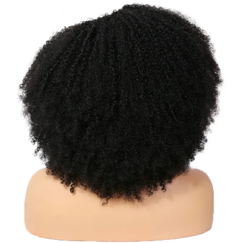 

250% Density Brazilian Remy Human Hair Textured 13X6 Lace Frontal Wigs Afro Kinky Coily ( For 4b and 4c textures), Natural color