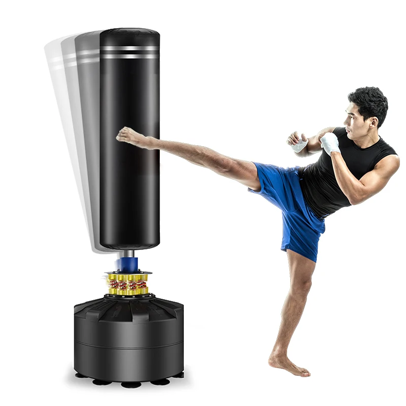 

Wholesale Boxing Equipment Heavy sand Leather Free Standing Kickboxing Punching Bag