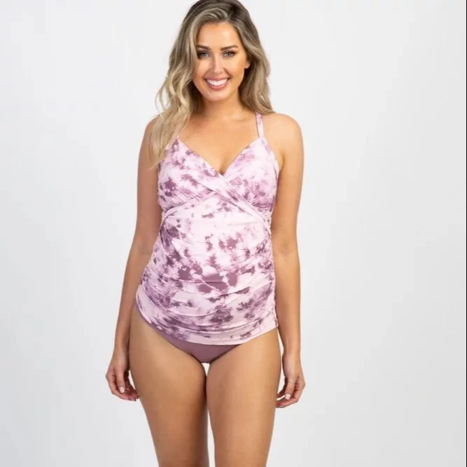 

2020 new maternity swimwear solid color pull-up new hot bikini beach sexy swimwear