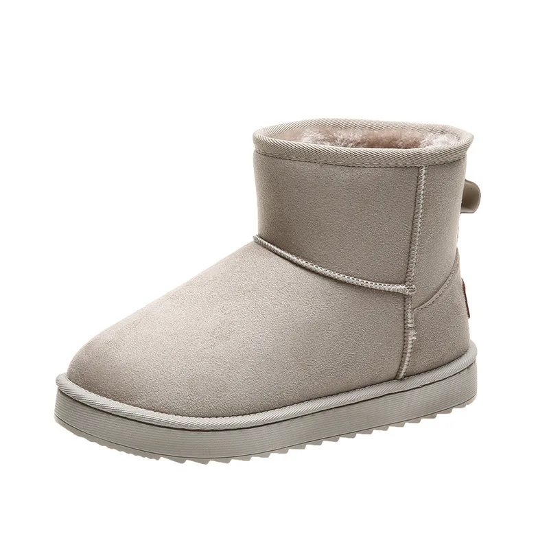 

Snow boots for women2021Winter new fairy style Korean style fleece-lined thick flat platform heel round toe short women's boots