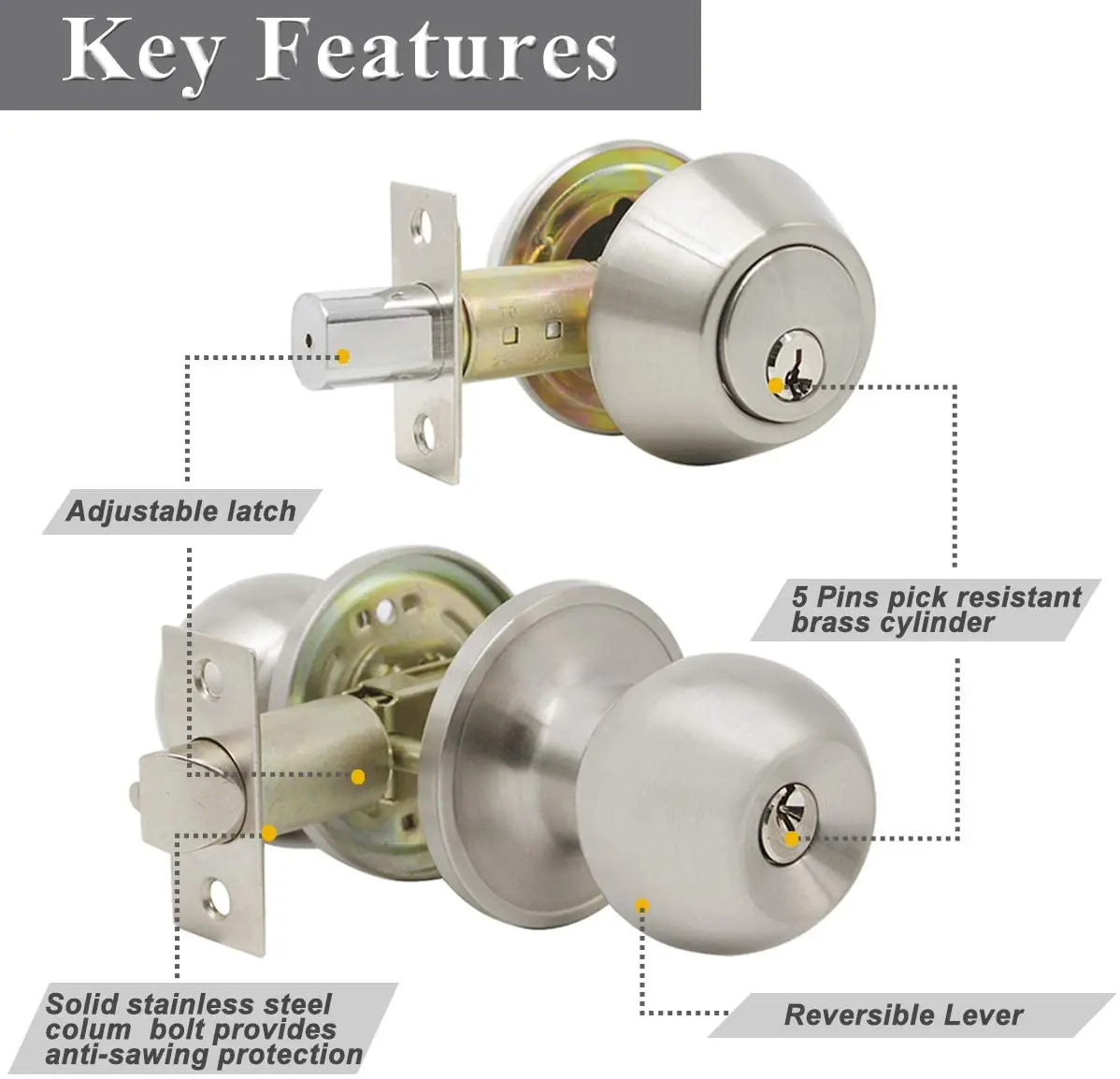 door lock deadbolt combination