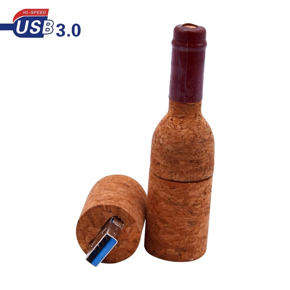 

New Wine Corks Model usb 3.0 Wooden bottle shape Usb Flash pen Drive 64gb 32gb 16gb Pendrive Memory Stick for promotions gifts