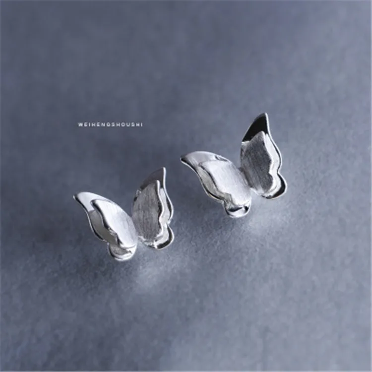 

Hypoallergenic 925 Sterling Silver Butterfly Stud Earrings for Girls
