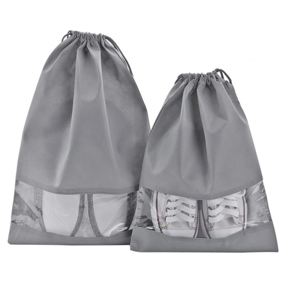 

Hot Selling Mens Shoe Storage High Heeled Gift Bag Draw String Shoe bag, White, black, blue