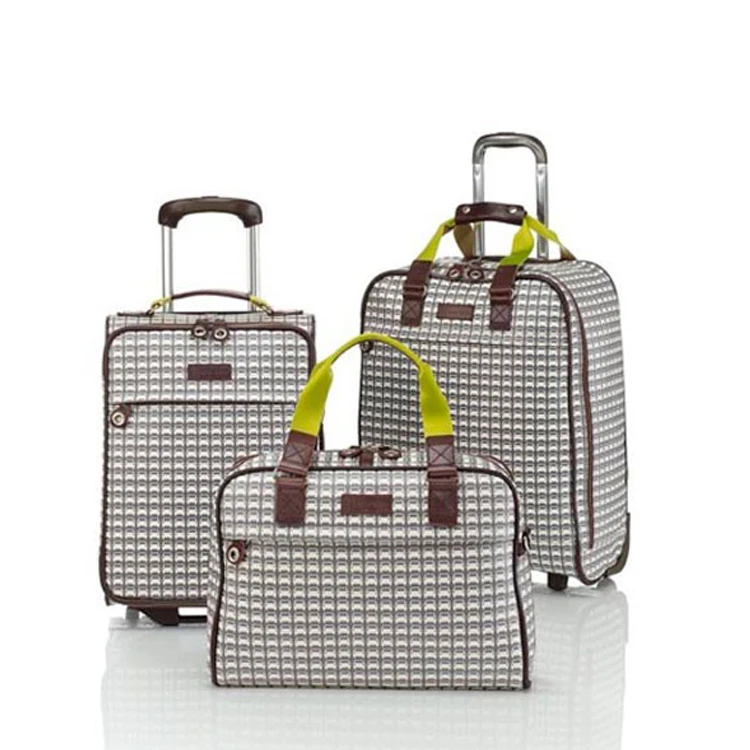 Soft Lightweight 3pcs Travel Trolley Luggage Hard Case Suitcase With