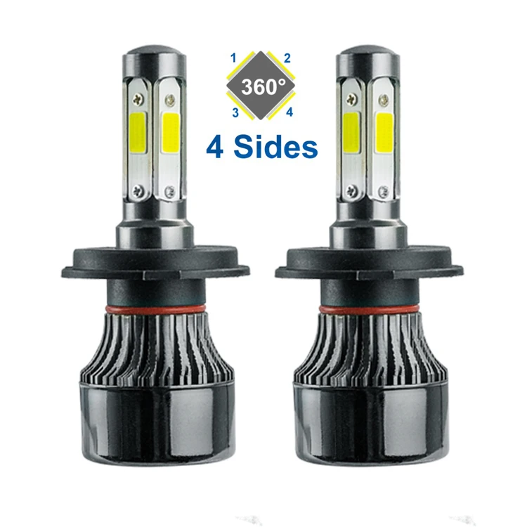 Automobiles high brightness illumination x7 led headlight bulbs h7 h4 h1 h3 h11 8000 lumen 80w car led headlights lights