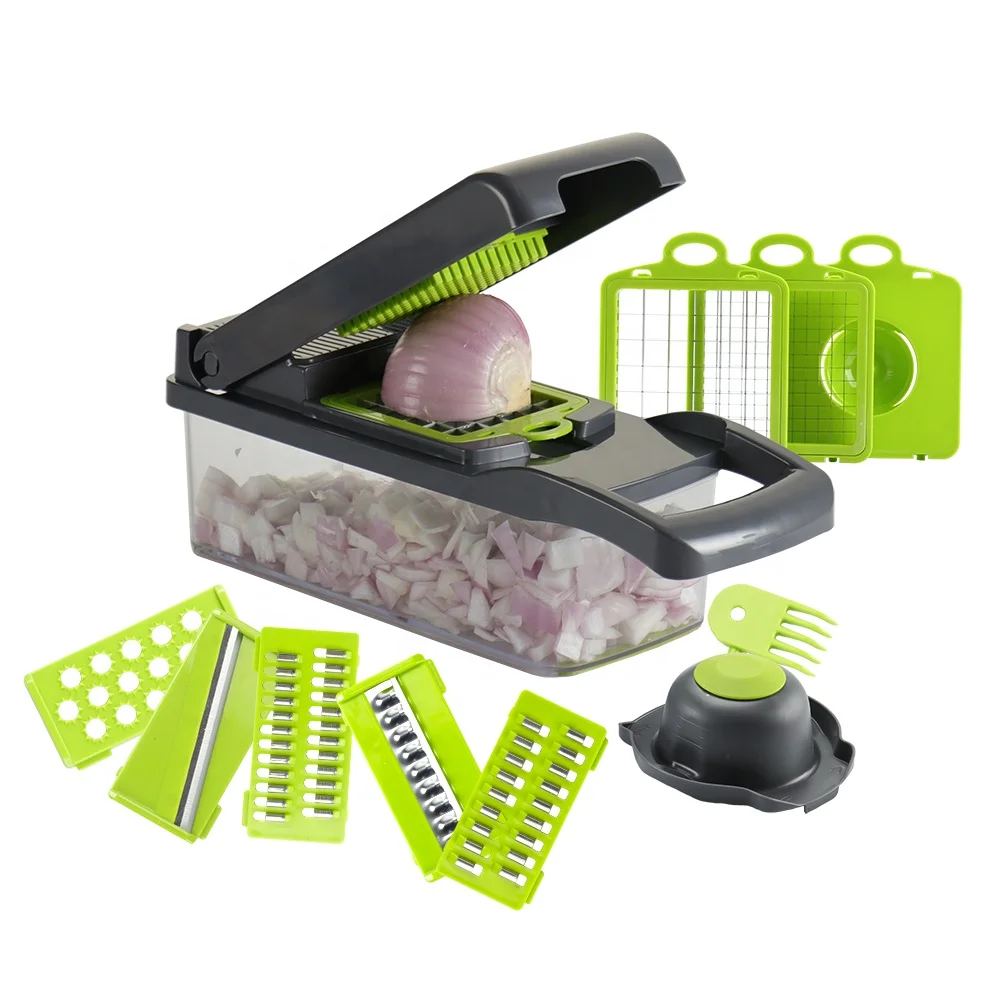 Multi Vegetable Slicer Kitchen Helper Kitchen Tool with 7 Blades And Strainer