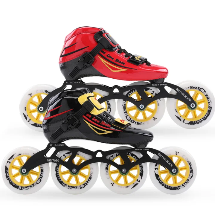 

carbon fiber roller skate wheel shoes street race skate shoes speed skate fashion design shoes, Blue