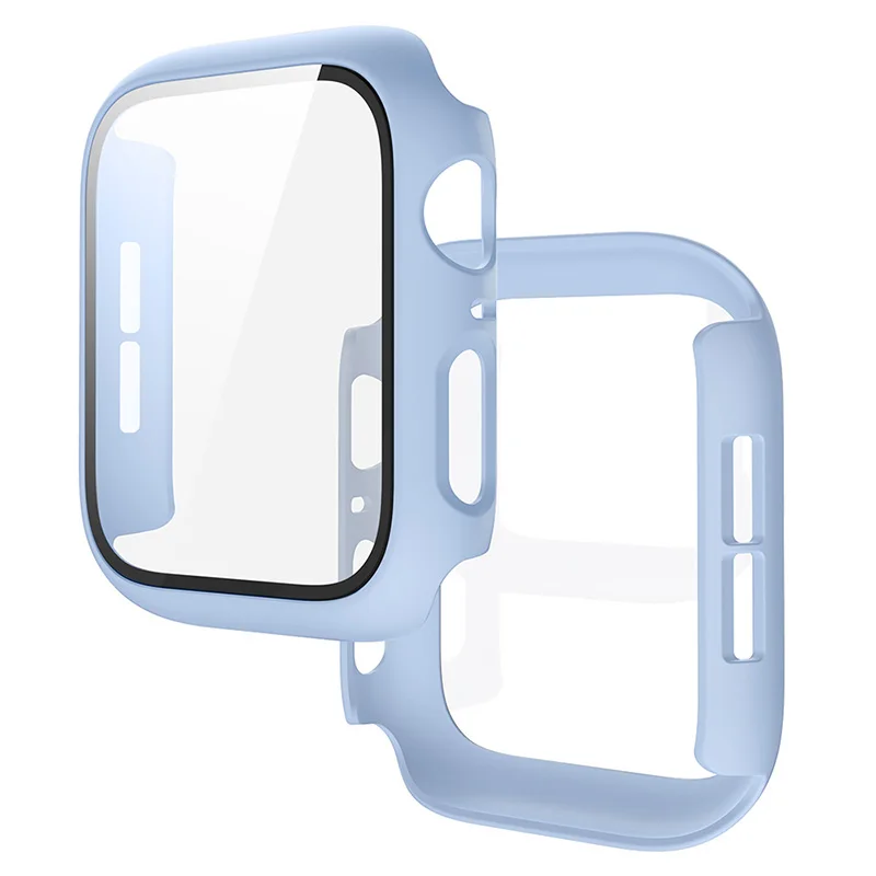 
2020 Hard PC Case With Tempered Glass For Apple Watch Case Cover 38mm/42mm Watch Glass Full Screen Protector Watch Box 