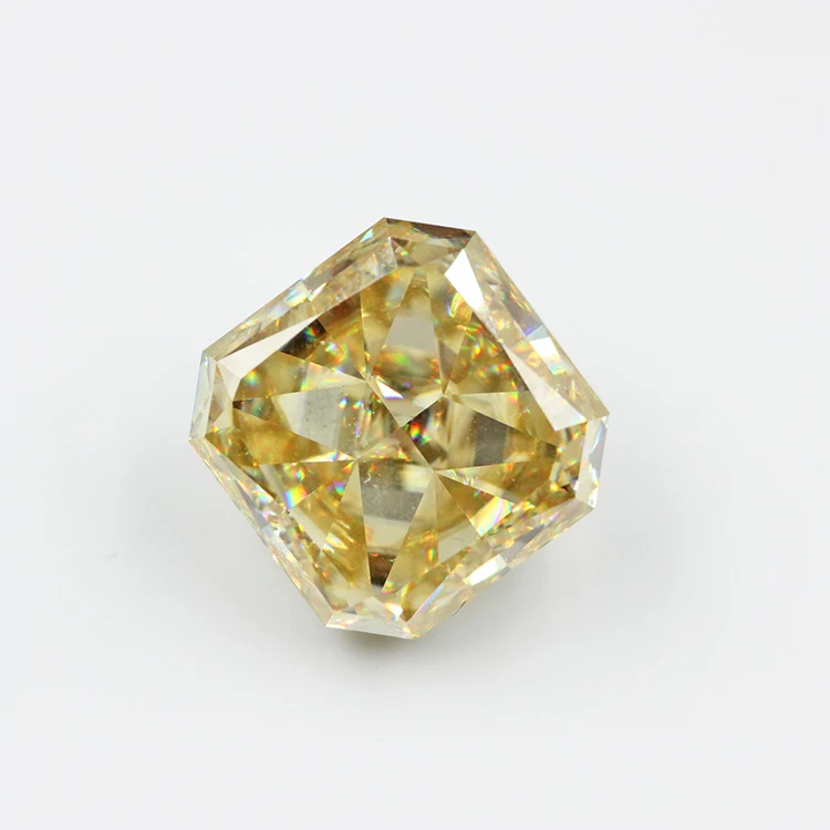 

Yuying Gems VIVID Yellow color VVS Clarity 7*9mm Asscher Cut Moissanite Diamond stone, Def