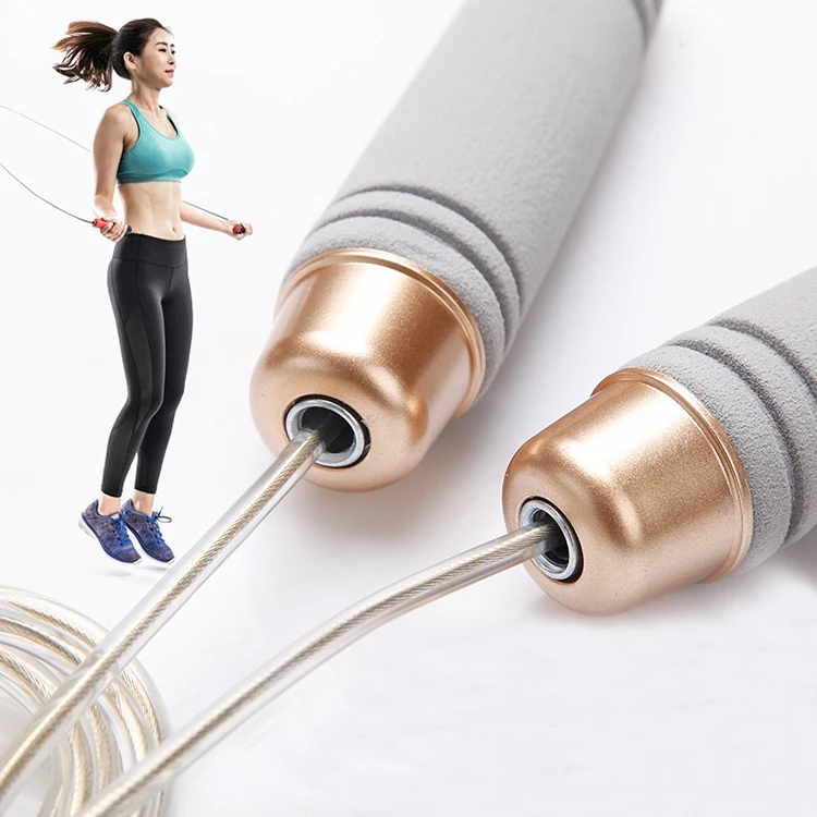 
Cheap Fitness Exercise Gym Workout Bearing Cable Speed Weighted Skipping Jump Rope With Load and Carrying Bag and Box 