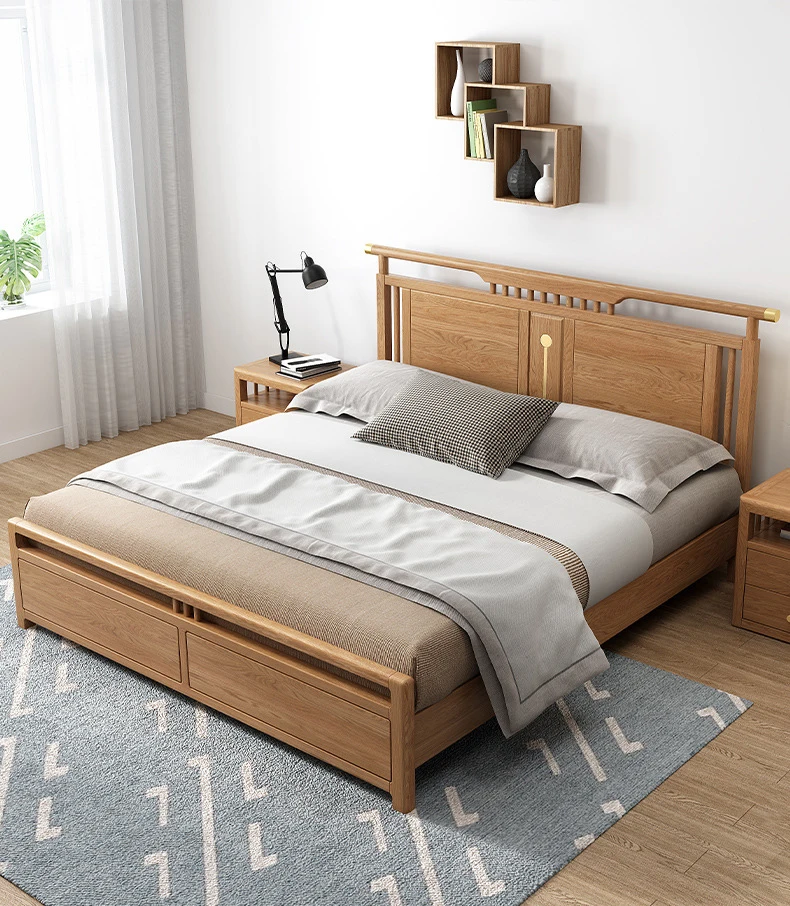 product-BoomDear Wood-Luxury Hotel Wooden Bed Bedroom Furniture Wooden Bed Frame antique bedroom fur-1