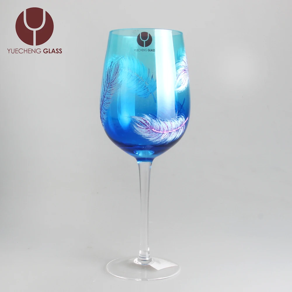 purple wine goblets