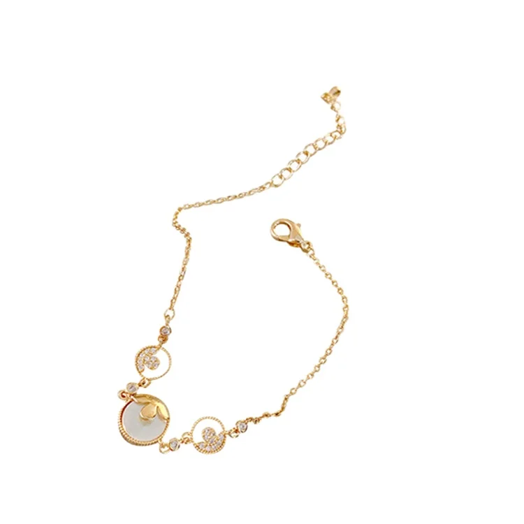 

Best Selling 24k Gold Chain Jewelry bracelet charms bracelet jewels Bangles stainless steel Pearl jewels, Same as picture