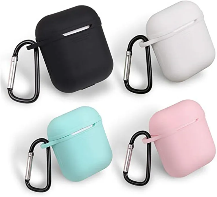 

Earphone Case For Airpods Protective Skin Cover Drop-proof Headphone Case With Hanging Buckle, Available in multiple colors