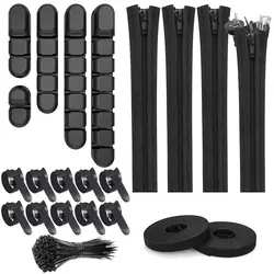 121pcs Cord Management Kit for TV Computer Office 