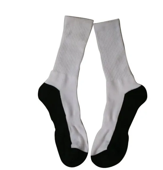 polyester athletic black sole sublimation blank socks