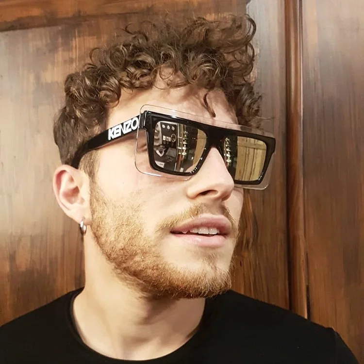 

2021 New Arrival Stylish One Piece Lens Square Designer Sunglasses Famous Brands Eyewear for Men Women