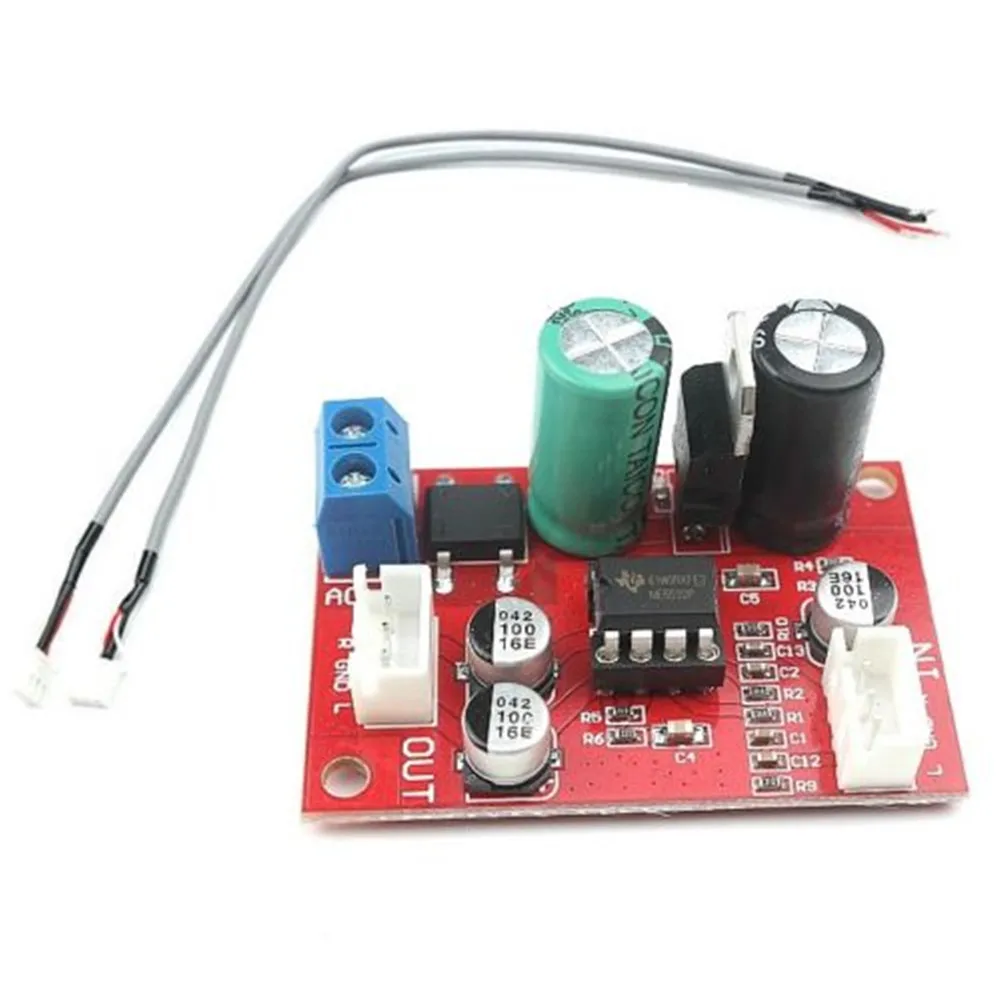 

NE5532 Audio OP AMP Microphone Preamps Pre Amplifier Board IC Socket DIY KIT DC 9-24V AC 8-16V Rectifier Bridge